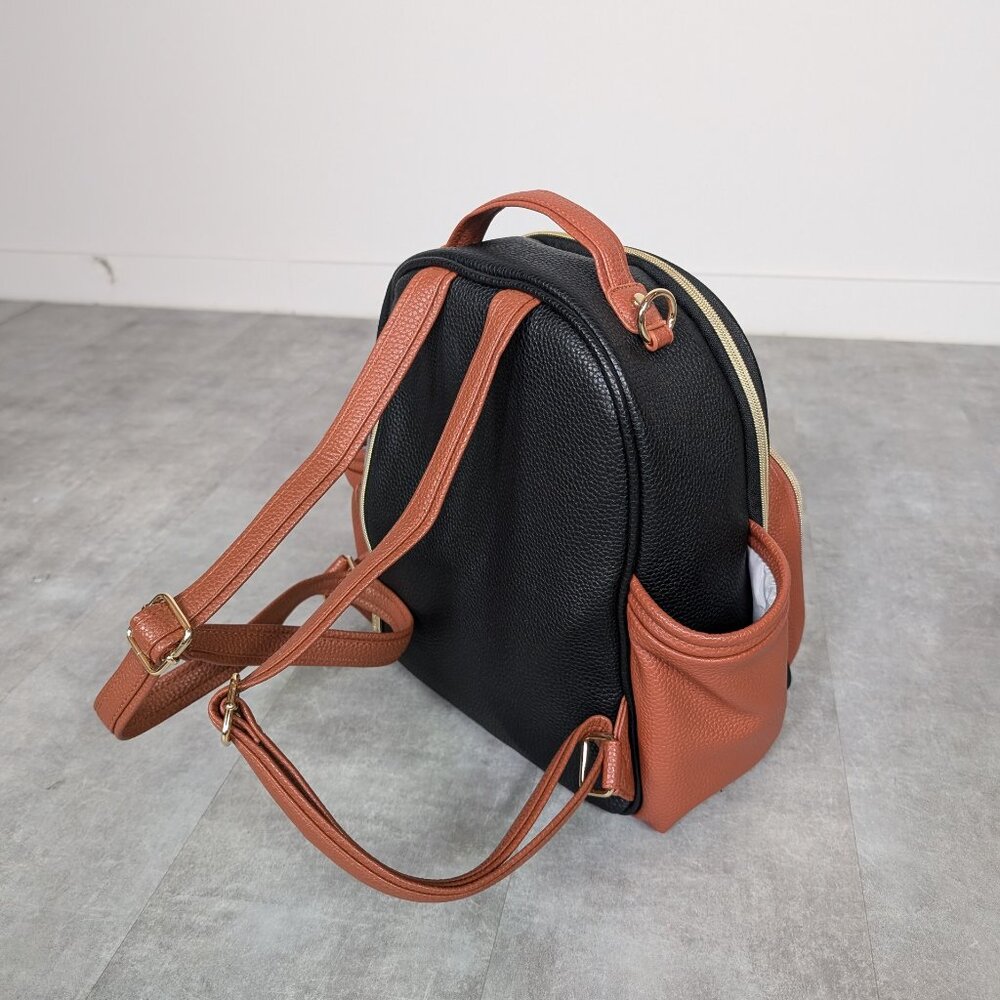 Itzy Ritzy Mini Diaper Bag Backpack Coffee & Cream - Picture 7 of 8